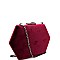 PPC5814-LP Velvet Hexagonal Frame Hard Clutch