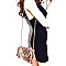 PPC5829-LP Chain Accent Quilted Metallic Shoulder Bag