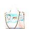 PPC5830-LP Unique Hologram Clear Turn-Lock Satchel Shoulder Bag