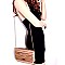 PPC5896-LP Studded Cut-Out Wooden Panel Shoulder Bag