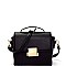 PPC5984-LP Hardware Accent Retro Boxy Flap Shoulder Bag