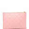 PPC6079-LP Pearl Embellished Tassel Accent Quilted Clutch