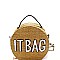 PPC6120 'It Bag' Straw Round Satchel Shoulder Bag