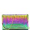 Quilted Metallic Rainbow Ombre Clutch MH-PPC6222