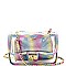 Multi-Color Glittery Detail Clear 2 in 1 Shoulder Bag  MH-PPC6255