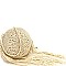 Fringe Accent Knitted Round Cross Body MH-PPC6376