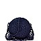 Fringe Accent Knitted Round Cross Body MH-PPC6376