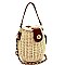TWO WAY BAMBOO BUCKET SATCHEL