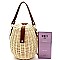 TWO WAY BAMBOO BUCKET SATCHEL