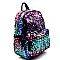 PPC6518-LP Multi-colored Sequin Accent Flashy Fashion Backpack