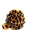 Leopard Print Pom Pom Accent Faux-fur Round Cross Body Mh-PPC6522