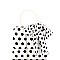 POLKA DOT SATCHEL WITH PEARL HANDLE