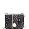 CHAIN STRAP SNAKE PRINT SHOULDER BAG