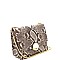 CHAIN STRAP SNAKE PRINT SHOULDER BAG