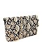 FLAP CLUTCH SNAKE PRINT WITH CHAIN STRAP