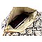 FLAP CLUTCH SNAKE PRINT WITH CHAIN STRAP
