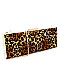 Felt-Suede Leopard Print Metal Frame Slim Clutch