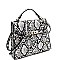 Snake Print Turn-Lock Medium 2Way Bag