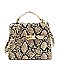 Snake Print Turn-Lock Medium 2Way Bag