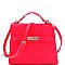 NEON TURN-LOCK ACCENT SATCHEL