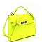 NEON TURN-LOCK ACCENT SATCHEL