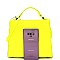 NEON TURN-LOCK ACCENT SATCHEL