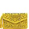 Tassel Accent Whipstitched Laser-Cut Envelope Clutch MH-PPC6605