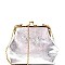 Kiss-Lock Accent Frame Metallic Clutch Shoulder Bag