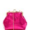 Kiss-Lock Accent Frame Metallic Clutch Shoulder Bag