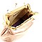 Kiss-Lock Accent Frame Metallic Clutch Shoulder Bag