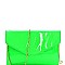 Neon Patent Envelope Clutch