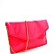 Neon Patent Envelope Clutch