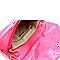 Neon Patent Envelope Clutch