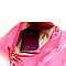 Neon Patent Envelope Clutch