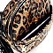 ROUND LEOPARD PRINT WITH TASSEL CROSS SHOULDER BAG