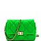 QUILTED CHAIN STRAP CROSS BODY