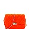 QUILTED CHAIN STRAP CROSS BODY