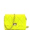 QUILTED CHAIN STRAP CROSS BODY