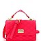 TOP HANDLE QUILTED NEON SATCHEL