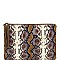 SNAKE PRINT TASSEL CLUTCH
