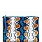SNAKE PRINT TASSEL CLUTCH