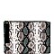 SNAKE PRINT TASSEL CLUTCH