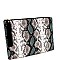 SNAKE PRINT TASSEL CLUTCH