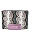 SNAKE PRINT TASSEL CLUTCH