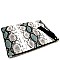Oversized Tassel Accent Snake Print Hand Clutch