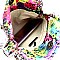 SNAKE PRINT CHAIN LINK ACCENT SATCHEL