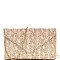 SNAKE PRINT ENVELOPE CLUTCH