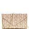 SNAKE PRINT ENVELOPE CLUTCH