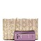 SNAKE PRINT ENVELOPE CLUTCH