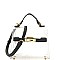 MEDIUM TRANSPARENT TURN-LOCK SATCHEL